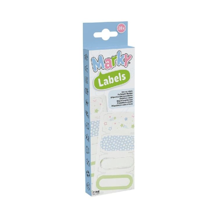Etiketten Marky Iron On Labels, textieletiketten