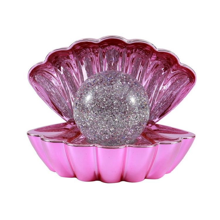 KAMERVERLICHTING tafellamp, 1st, Shell Lamp, metallic pink, schelp, roze, 17,6x12,6x14,6cm, 3xAA/USB