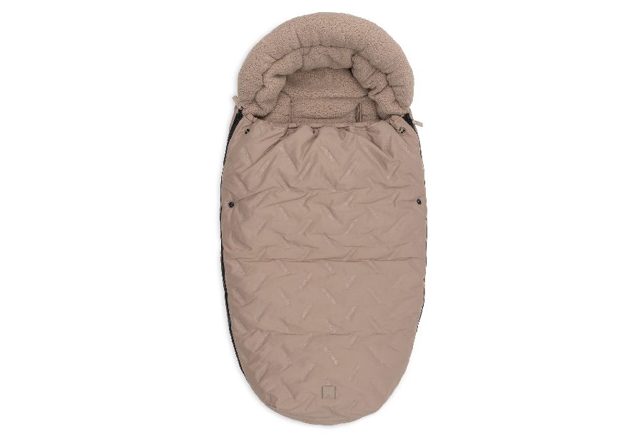 Voetenzak Jollein, geschikt voor wandelwagen/buggy | Embossed milky coffee