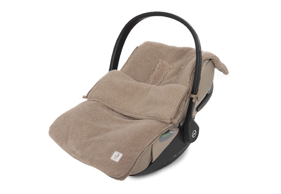 Voetenzak Jollein, geschikt voor autostoel groep 0+ | Cloudy Rib milky coffee