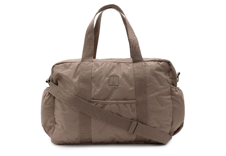 Verzorgingstas Jollein Lily, draagtas met luiermat | Embossed milky coffee