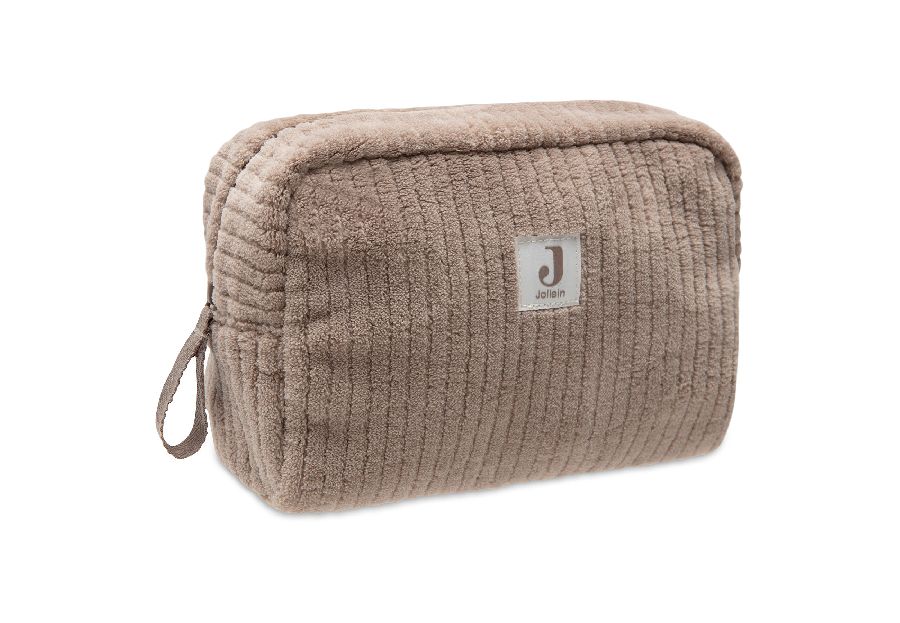 Toilettas Jollein Etui | Cloudy Rib milky coffee