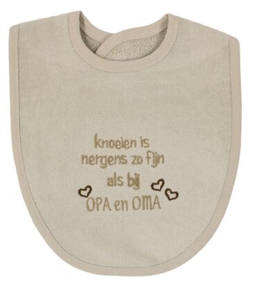 Slabbetje PetitVillain Knoeien is nergens zo fijn als bij opa en oma