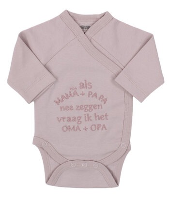 Body PetitVillain ... als mama+papa nee zeggen vraag ik het aan oma+opa geboortebody met overslag