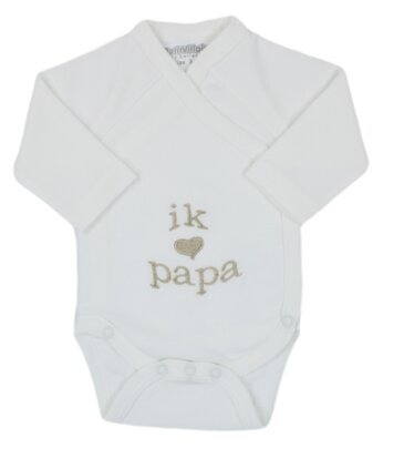 Body PetitVillain Papa geboortebody met overslag