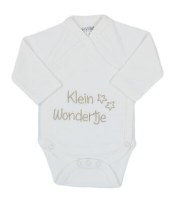 Body PetitVillain Klein Wondertje geboortebody met overslag