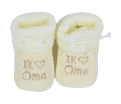 Kousen PetitVillain Slofjes ik hou van oma en opa, met omslag
