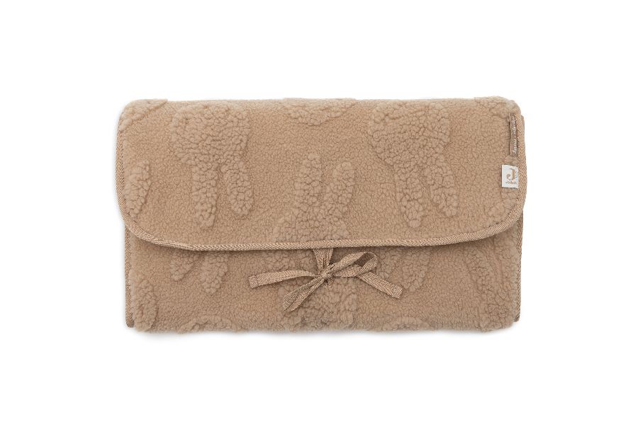 Luiermatje Jollein Verschoningsmat met opbergvak | Miffy Jacquard Teddy biscuit