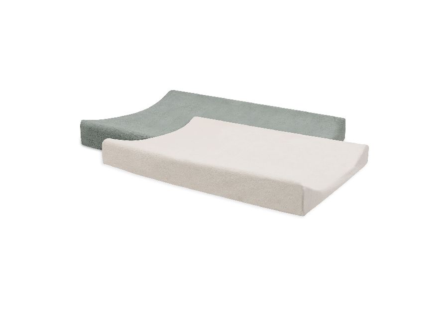 Waskussen hoes Jollein | Terry sea green/Terry ivory