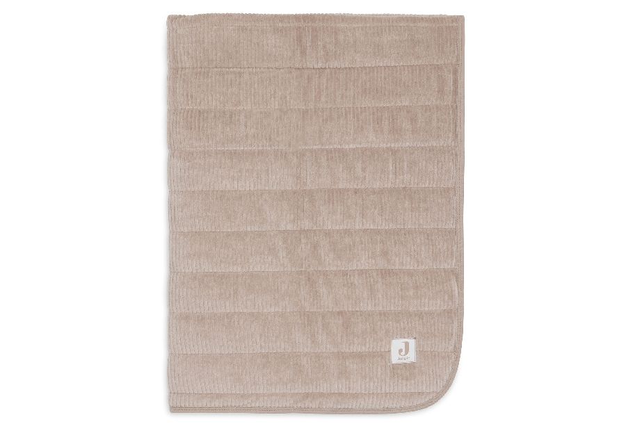 Deken Jollein, geschikt voor wieg/draagmand/park | Velvet Rib milky coffee