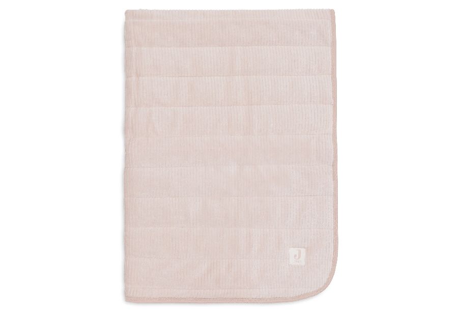 Deken Jollein, geschikt voor wieg/draagmand/park | Velvet Rib wild rose