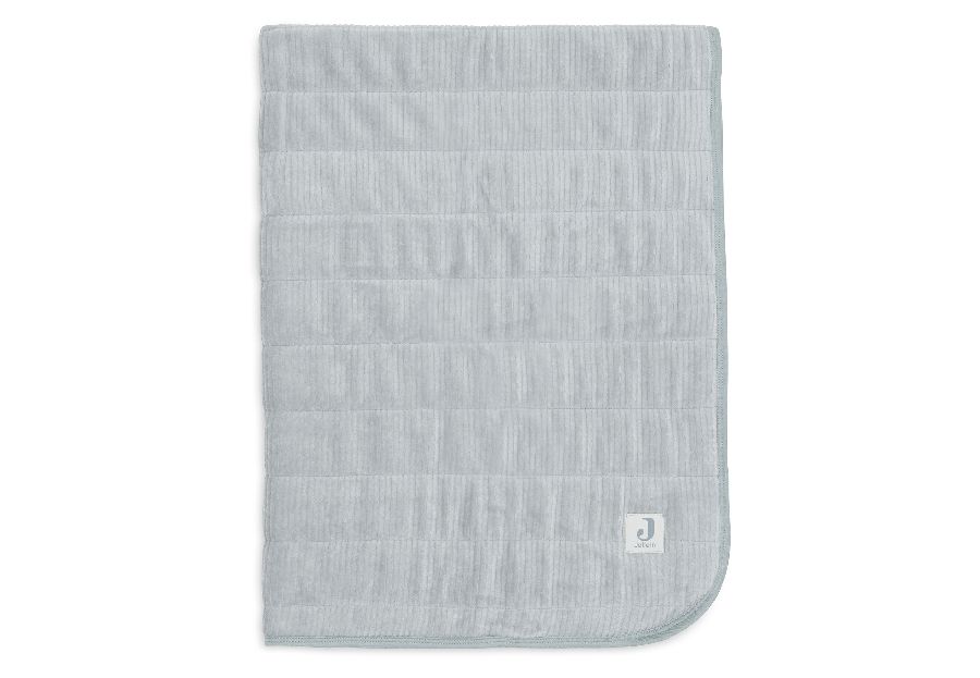 Deken Jollein, geschikt voor wieg/draagmand/park | Velvet Rib sea green