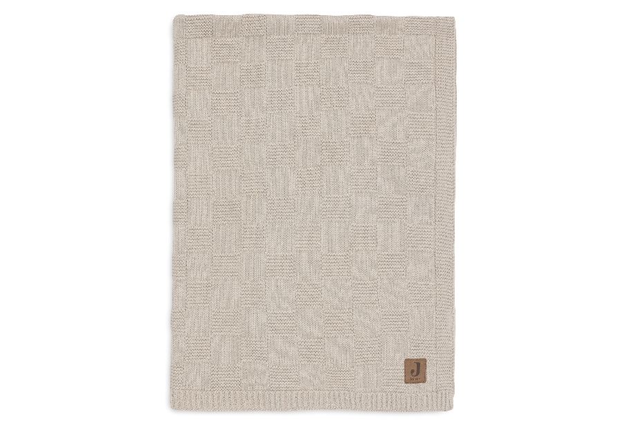 Deken Jollein, geschikt voor wieg/draagmand/park | Box Knit warm sand