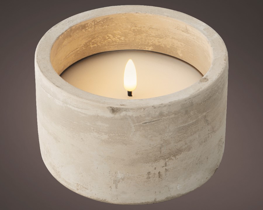 Verlichting Lumineo, betonkaars, D 12 x H 8 cm