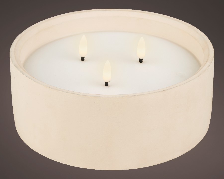 Verlichting Lumineo, betonkaars, D 20 x H 8 cm