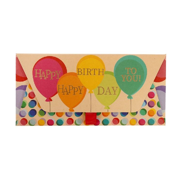 ENVELOPPE Gift Enveloppe, ballonen, multikleur 11 x 23 cm, 1 stuk(s)