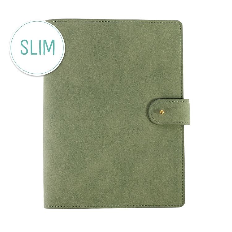 NOTITIEBOEK A5, My Planner Notes - Slim, line din, soft, salbei, groen, 1 st