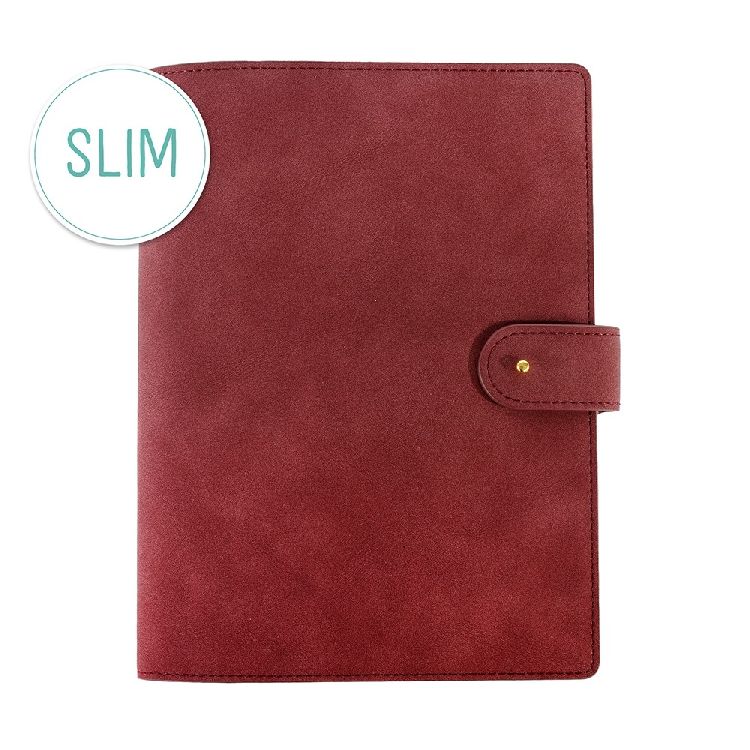 NOTITIEBOEK A5, My Planner Notes - Slim, line din, soft, beere, bordeaux, 1 st