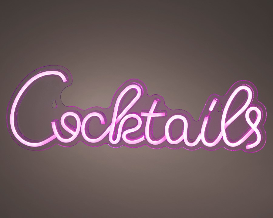 Verlichting Lumineo, Cocktails, tekst, L 1.6 x B 42 x H 14 cm
