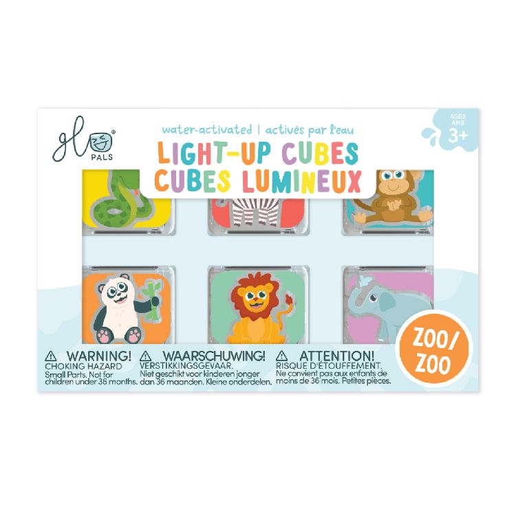 Lichtgevend badspeelgoed Glo Pals Zany Zoo | Light Up Cubes