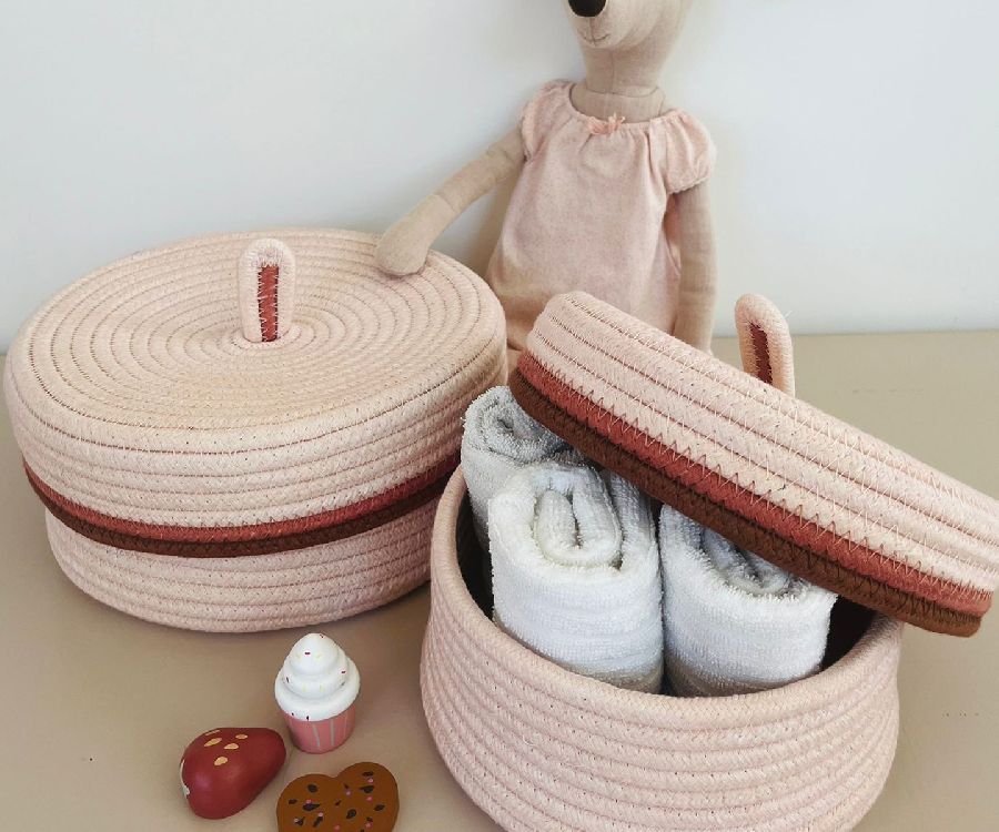 Mand voor was- en verzorgingstafels Tapis Petit Basket set Amie