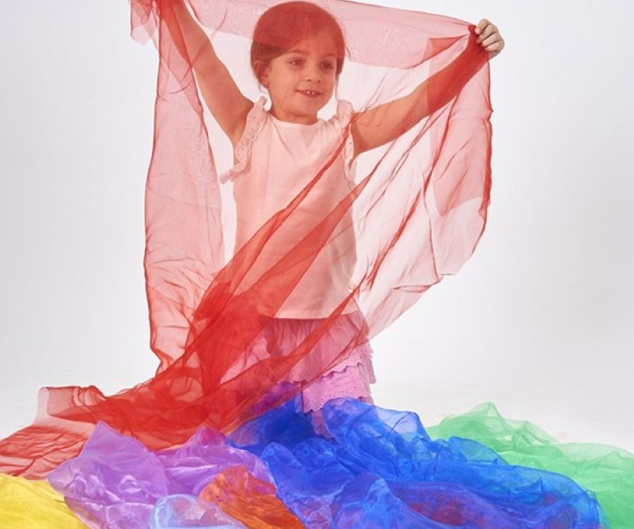 Losse vormen & figuren TickiT Regenboog organza