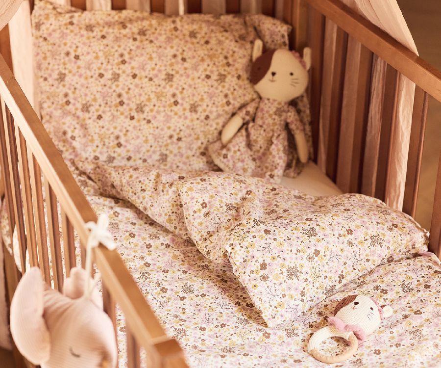 Donsovertrek Jollein, geschikt voor babybed 60x120/babybed 70x140 | Flower Fairies