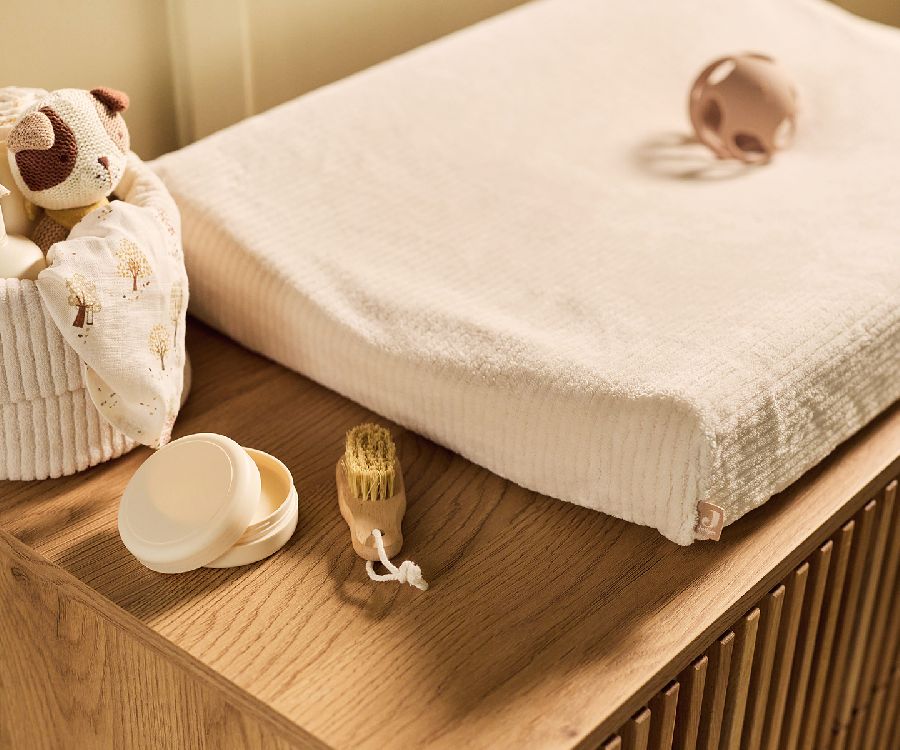 Waskussen hoes Jollein | Cloudy Rib oatmeal