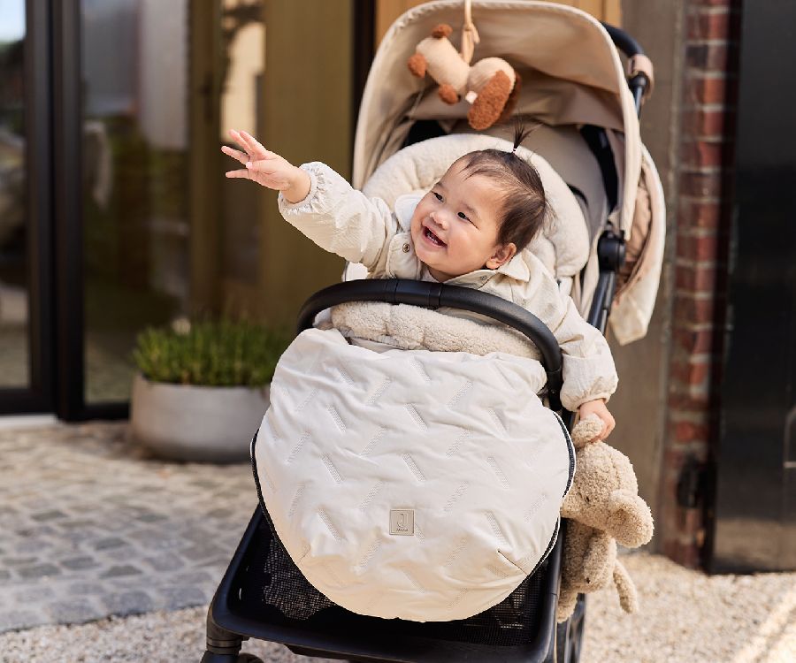 Voetenzak Jollein, geschikt voor wandelwagen/buggy | Embossed sand