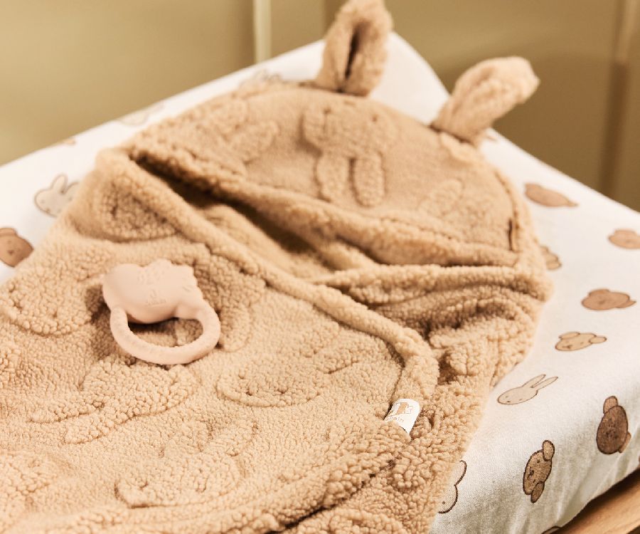 Wikkeldeken Jollein | Miffy Jacquard Teddy biscuit