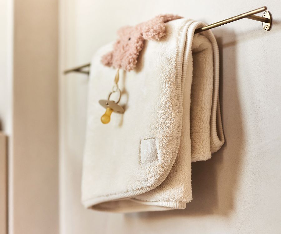 Deken Jollein, geschikt voor babybed 60x120/babybed 70x140 | Basic Jersey/Sherpa oatmeal
