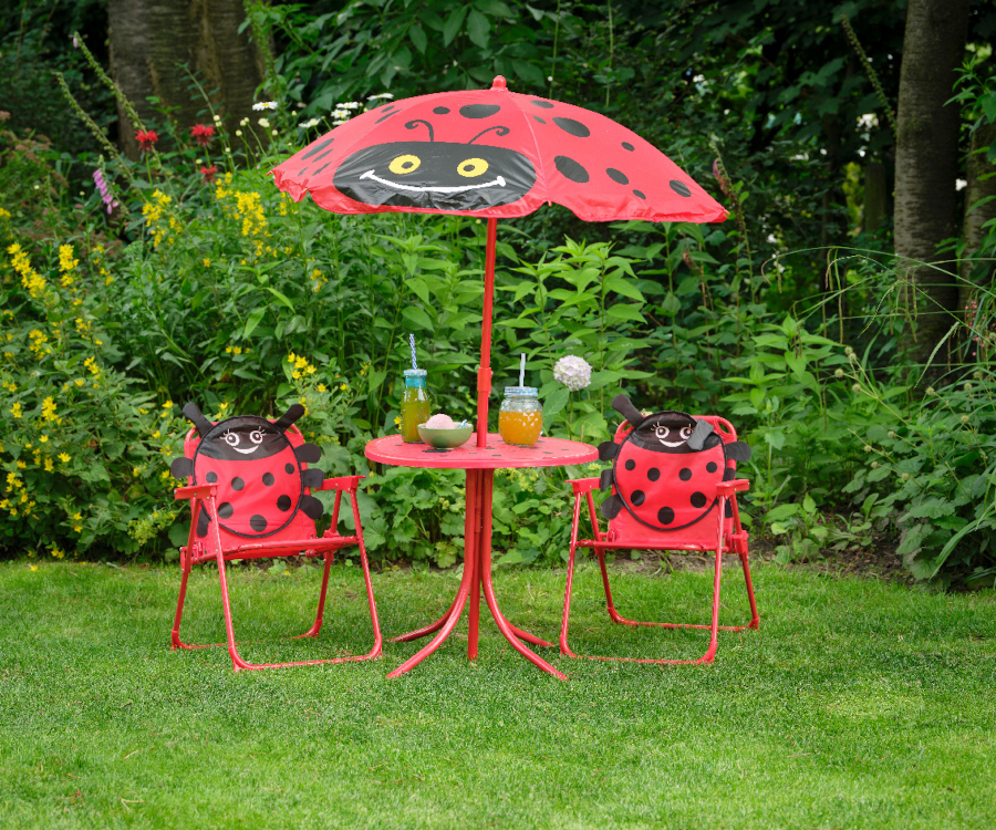 Kindertuinmeubilair Outdoor Living by Decoris, Kindertuinset Lieveheersbeestje