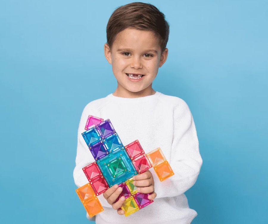 Magnetisch speelgoed Connetix Tiles Bright Portal Pack - 48 | Magnetic Tiles Rainbow Range