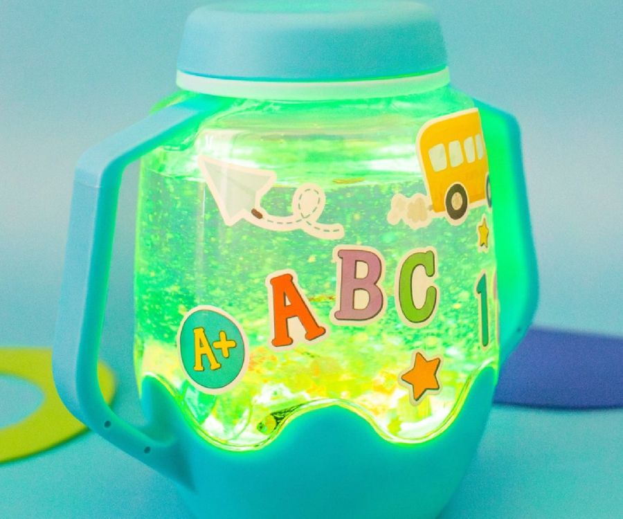 Gevulde fles & figuur Glo Pals DIY Sensory Play Jar Set ABC