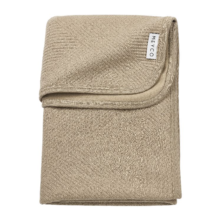 Deken Meyco Baby Flannel, geschikt voor wieg/draagmand/park | Pure taupe