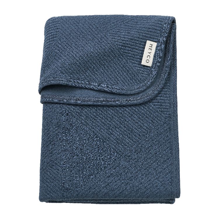 Deken Meyco Baby Flannel, geschikt voor wieg/draagmand/park | Pure indigo