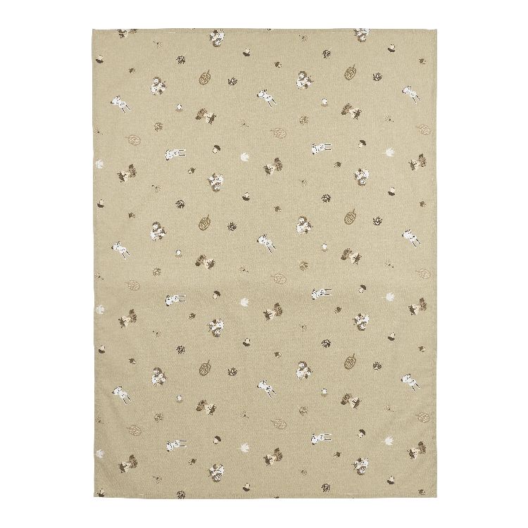 Laken Meyco Baby, geschikt voor wieg/draagmand/park | Forest Animals sand