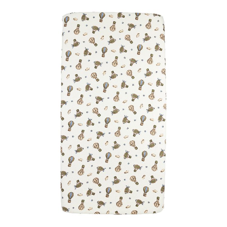 Hoeslaken Meyco Baby, geschikt voor babybed 60x120 | Air Balloons