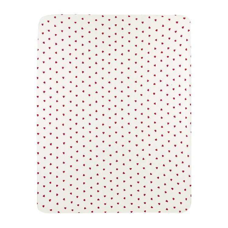 Hoeslaken Meyco Baby, geschikt voor park | Sweet Heart red