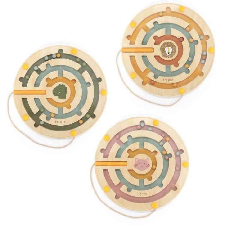 Speelbord Trixie Round magnetic maze | Mr. Dino Playtime/Mr. Lion Playtime/Mrs. Cat Playtime