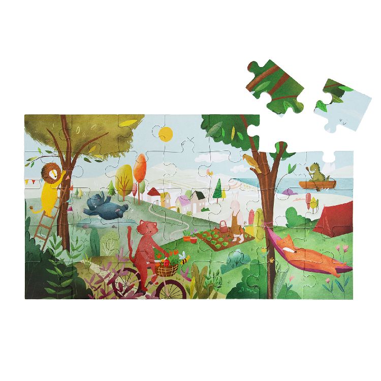 Puzzel Trixie Shape puzzle - Summer day | Mr. Lion Playtime/Mrs. Elephant Playtime
