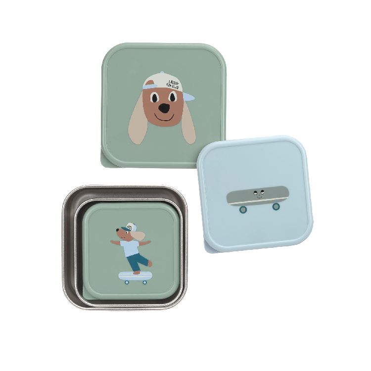 Snackdoos Laessig Snackbox, 3 stuk(s) | Tiny Team Dog