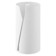 KEUKENPAPIER HOUDER 1st, rond, wit, staal, diameter 16cm