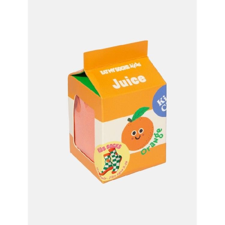 KOUSEN klassiek model, Juice Orange, groen/wit/oranje, kids, 28-35, 1 paar