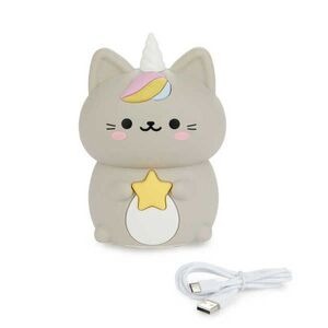 DRAADLOZE NACHTLAMP Kawaii Starry Gray, USB Cable, kat, grijs