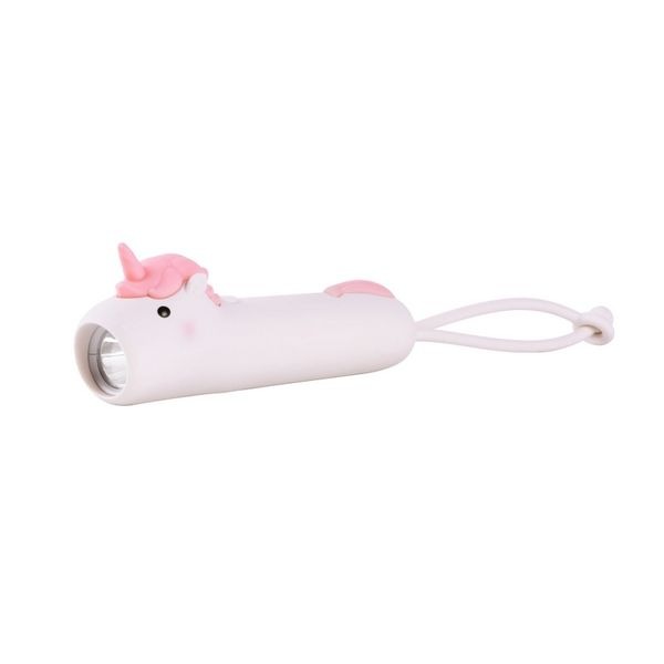 ZAKLAMP 1st, Flashlight Unicorn, wit, eenhoorn, siliconen, fun stuff