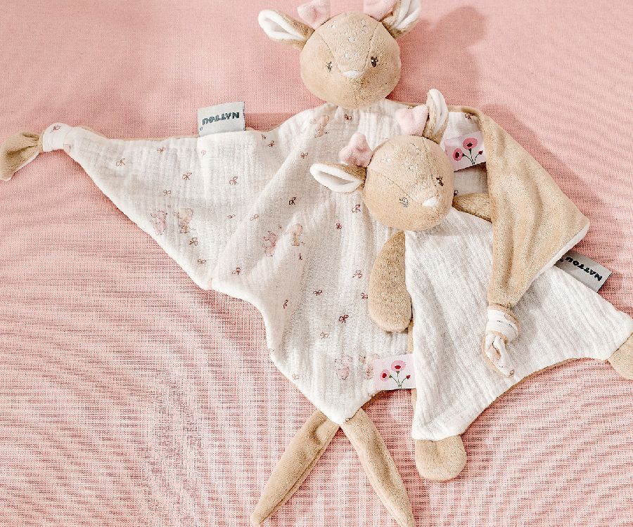 Knuffeldoek/fopspeendoekje Nattou, Maxi Doudou Doe | FanFan