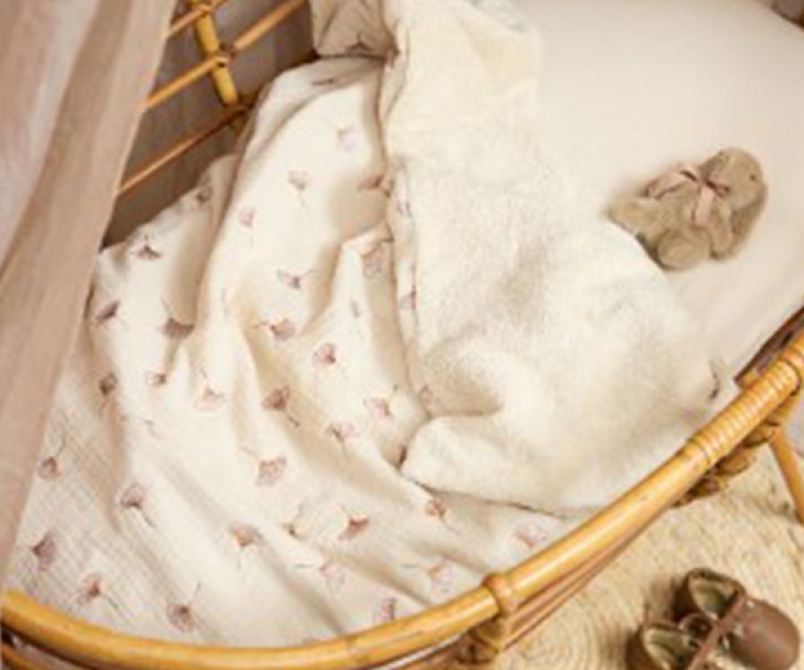 Deken Meyco Baby Pre-washed, geschikt voor babybed 60x120/babybed 70x140 | Ginkgo