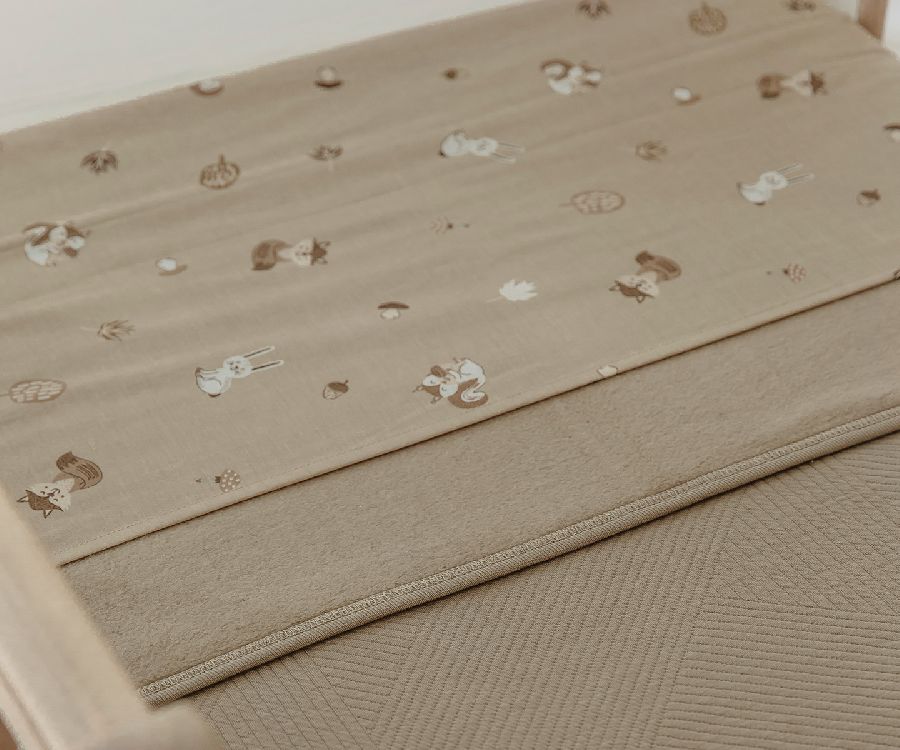 Laken Meyco Baby, geschikt voor wieg/draagmand/park | Forest Animals sand