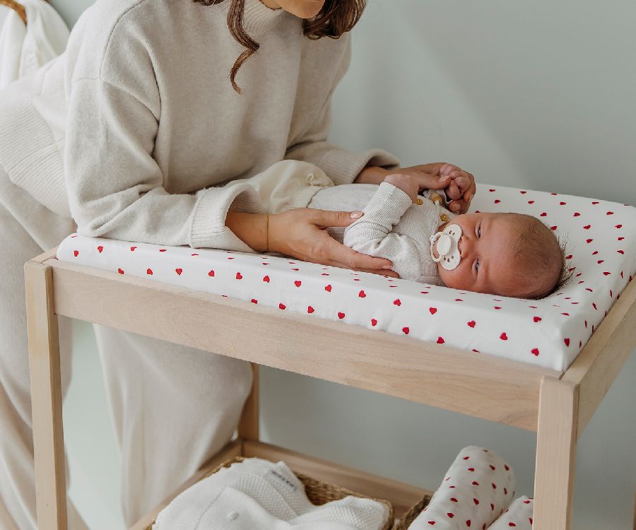 Waskussen hoes Meyco Baby | Sweet Heart red